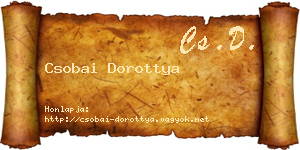 Csobai Dorottya névjegykártya